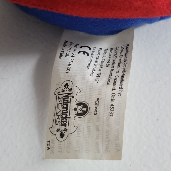 Nutcracker Bear plush by Gibson Greetings vintage NWT Christmas - Picture 4 of 10